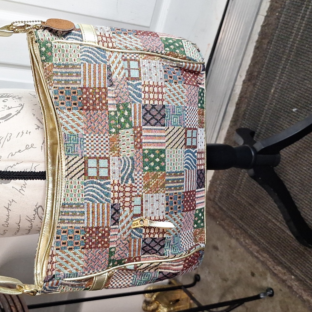 Sas Multicolor Patchwork Shoulder Bag - image 3